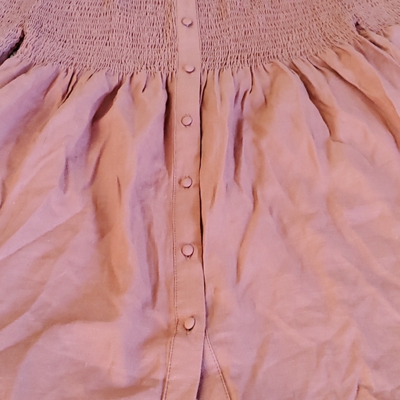 E and M off shoulder bell sleeve large button down - Picture 2 of 6